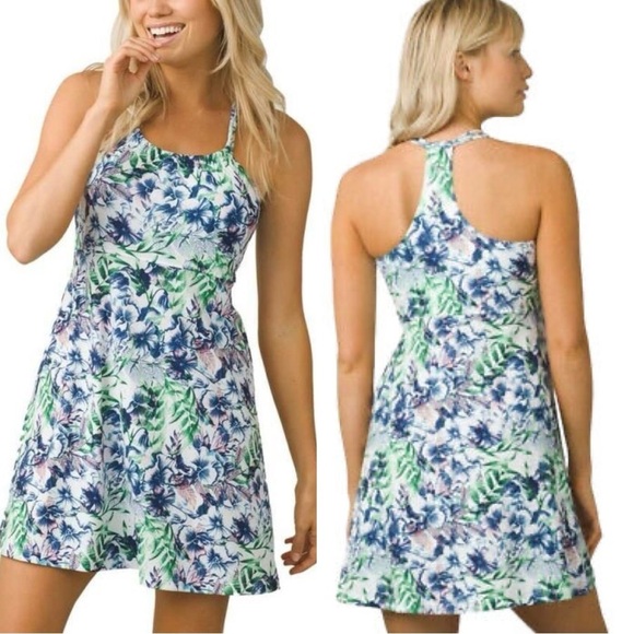 Prana Dresses & Skirts - prAna Pristine White Floral Bali Halter Dress